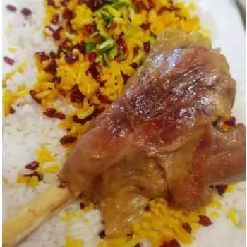 چلو گوشت گوسفندی پرس تک نفره